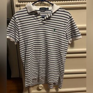 White with navy stripes Polo by Ralph Lauren shirt